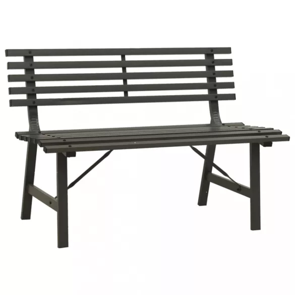 fekete acél kerti pad 110 cm