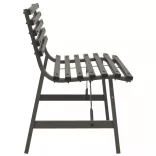 fekete acél kerti pad 110 cm