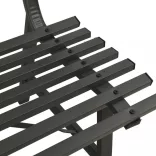 fekete acél kerti pad 110 cm