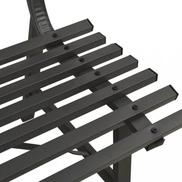 fekete acél kerti pad 110 cm