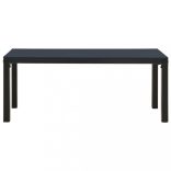 fekete acél és WPC kerti pad 110 cm