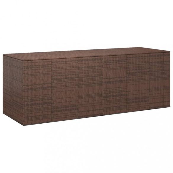 barna polietilén rattan kerti párnatartó doboz 291x100,5x104 cm