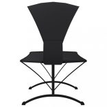 fekete acél és oxford szövet kültéri pihenőágy napellenzővel