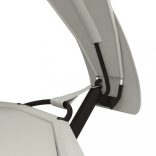 krémszínű acél és oxford szövet kültéri pihenőágy napellenzővel