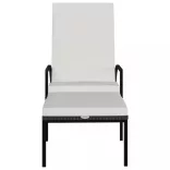 2 db barna polyrattan napozóágy lábtartóval