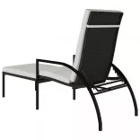 2 db barna polyrattan napozóágy lábtartóval