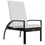 2 db barna polyrattan napozóágy lábtartóval