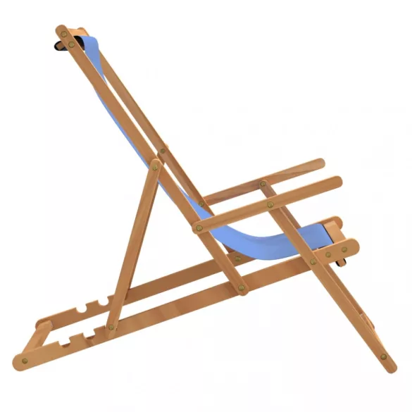 kék tömör tíkfa összecsukható strandszék