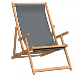 szürke tömör tíkfa összecsukható strandszék