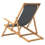 szürke tömör tíkfa összecsukható strandszék