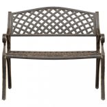 bronzszínű öntött alumínium kerti pad 102 cm