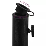 fekete öntöttvas napernyőtalp 48 x 48 x 33 cm