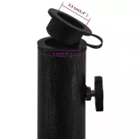 fekete öntöttvas napernyőtalp 40 x 40 x 32 cm