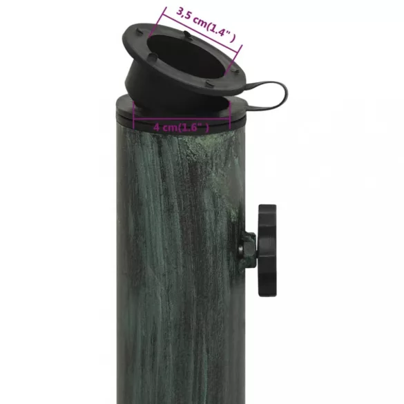 zöld öntöttvas napernyőtalp 44 x 44 x 31 cm