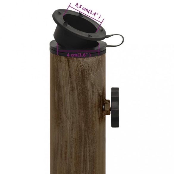 bronzszínű öntöttvas napernyőtalp 44 x 44 x 31 cm