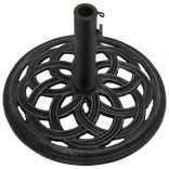 fekete öntöttvas napernyőtalp 44 x 44 x 31 cm