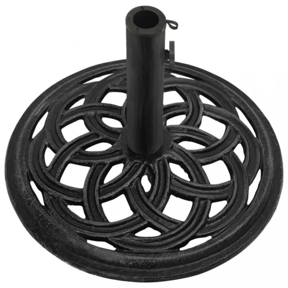 fekete öntöttvas napernyőtalp 44 x 44 x 31 cm