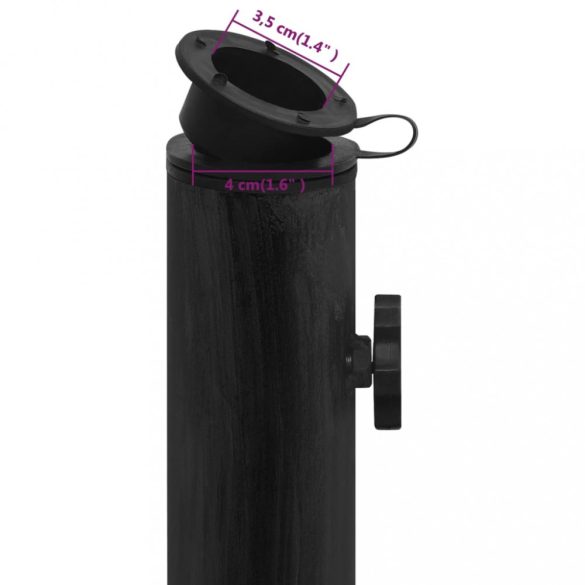 fekete öntöttvas napernyőtalp 44 x 44 x 31 cm