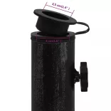 fekete öntöttvas napernyőtalp 47 x 47 x 33 cm