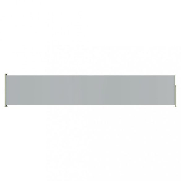 szürke behúzható oldalsó terasznapellenző 117 x 600 cm