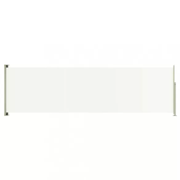 krémszínű behúzható oldalsó terasznapellenző 180 x 600 cm