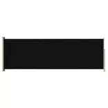 fekete behúzható oldalsó terasznapellenző 200 x 600 cm