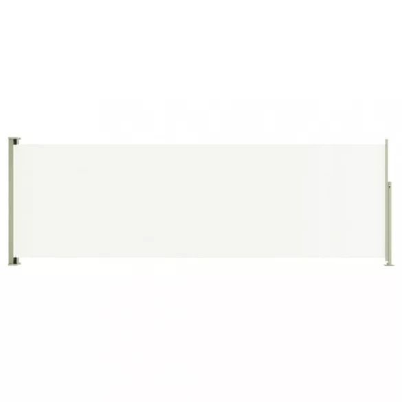 krémszínű behúzható oldalsó terasznapellenző 200 x 600 cm