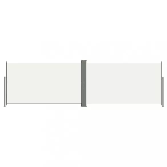 krémszínű behúzható oldalsó napellenző 180 x 600 cm