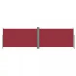 piros behúzható oldalsó napellenző 180 x 600 cm