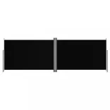 fekete behúzható oldalsó napellenző 200 x 600 cm