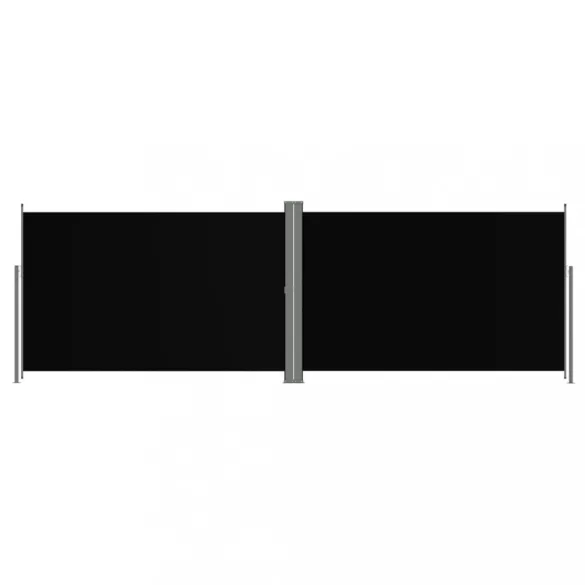 fekete behúzható oldalsó napellenző 200 x 600 cm