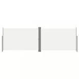 krémszínű behúzható oldalsó napellenző 200 x 600 cm