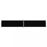 fekete behúzható oldalsó napellenző 160 x 1000 cm