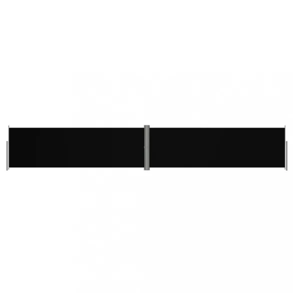 fekete behúzható oldalsó napellenző 160 x 1000 cm