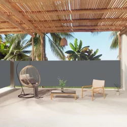   antracitszürke behúzható oldalsó napellenző 160 x 1000 cm