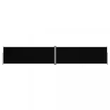 fekete behúzható oldalsó napellenző 180 x 1000 cm