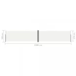 krémszínű behúzható oldalsó napellenző 180 x 1000 cm