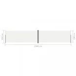 krémszínű behúzható oldalsó napellenző 200 x 1000 cm