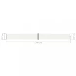 krémszínű behúzható oldalsó napellenző 117 x 1200 cm