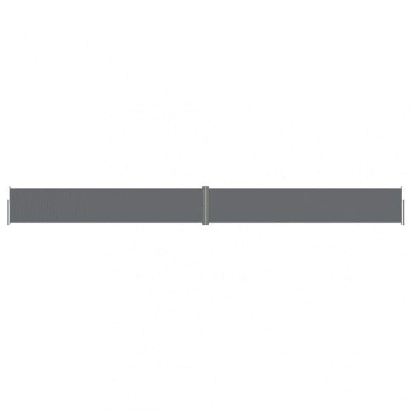 antracitszürke behúzható oldalsó napellenző 117 x 1200 cm