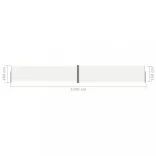 krémszínű behúzható oldalsó napellenző 160 x 1200 cm