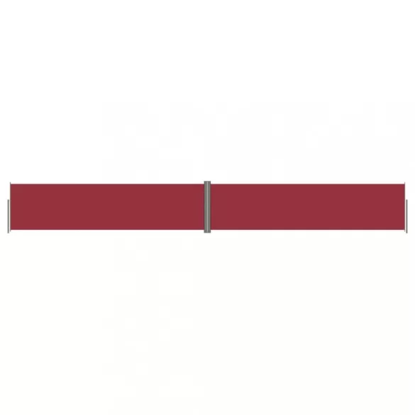 piros behúzható oldalsó napellenző 160 x 1200 cm