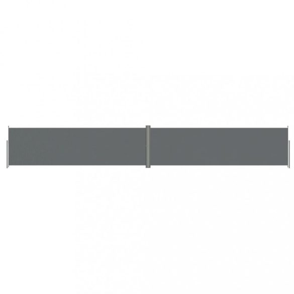 antracitszürke behúzható oldalsó napellenző 180 x 1200 cm