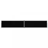 fekete behúzható oldalsó napellenző 200 x 1200 cm