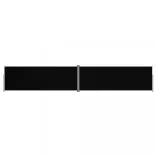 fekete behúzható oldalsó napellenző 220 x 1200 cm