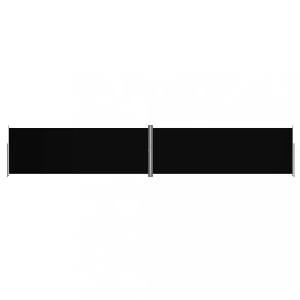 fekete behúzható oldalsó napellenző 220 x 1200 cm