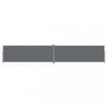 antracitszürke behúzható oldalsó napellenző 220 x 1200 cm