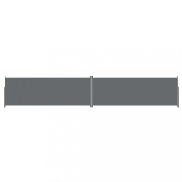 antracitszürke behúzható oldalsó napellenző 220 x 1200 cm