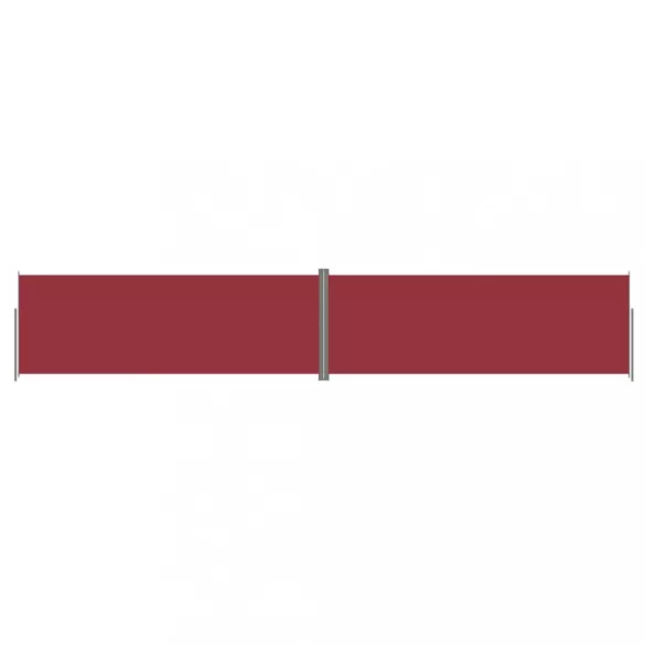 piros behúzható oldalsó napellenző 220 x 1200 cm