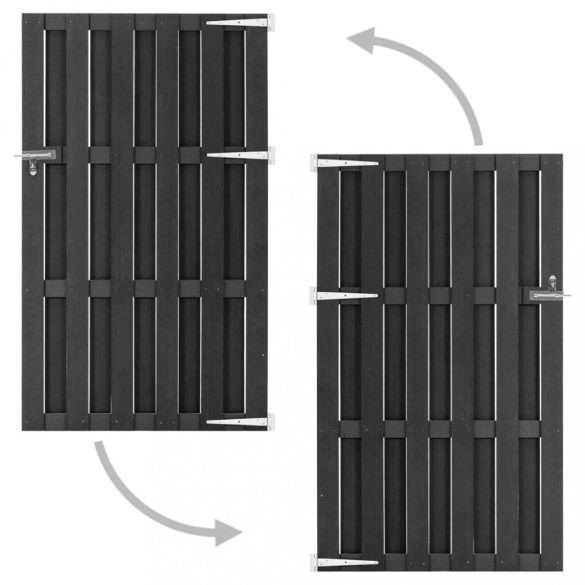 szürke WPC kertkapu 100 x 180 cm